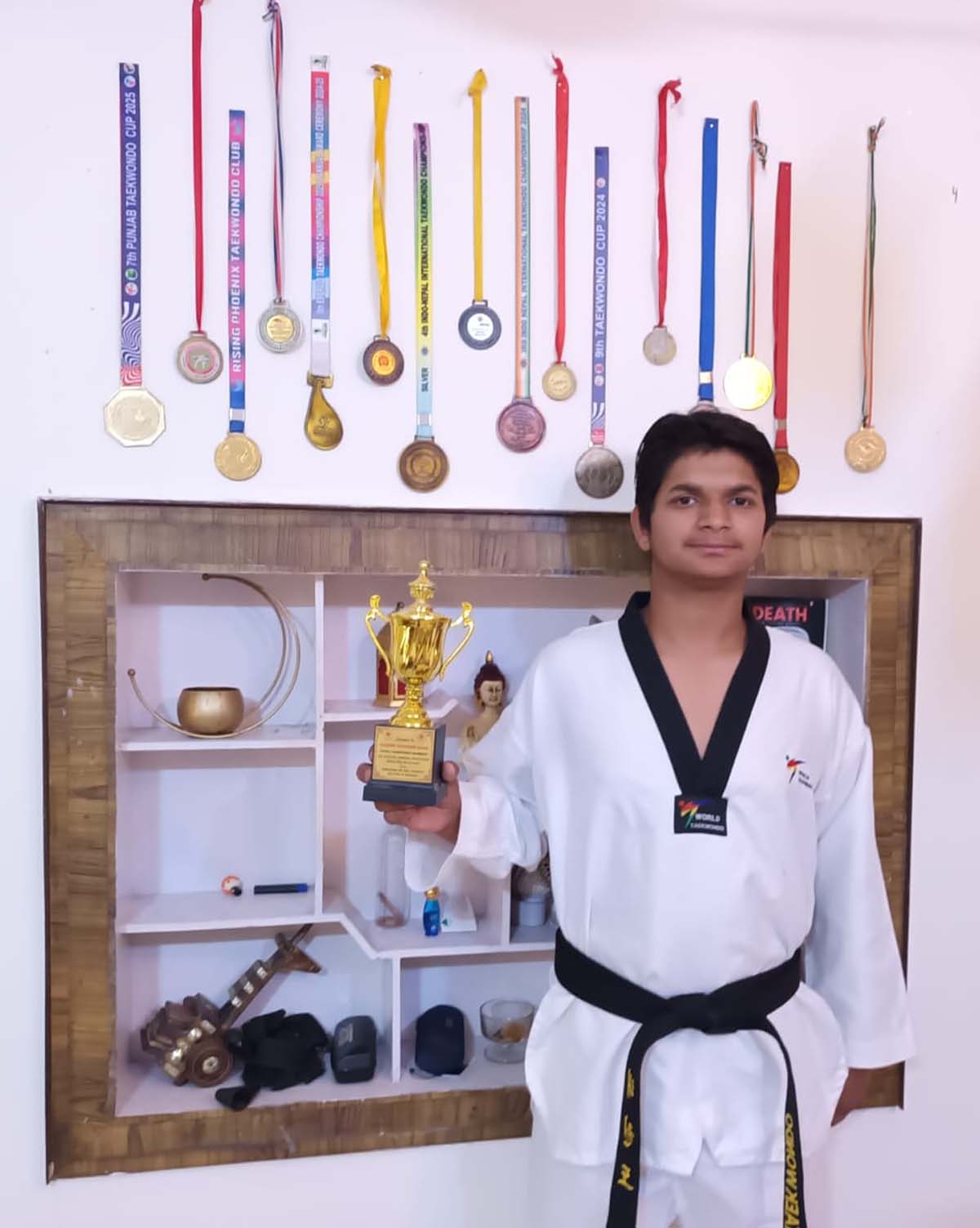 Paragon 71 student Tanish Trivedi Dada has won 14 gold medals in Taekwondo.